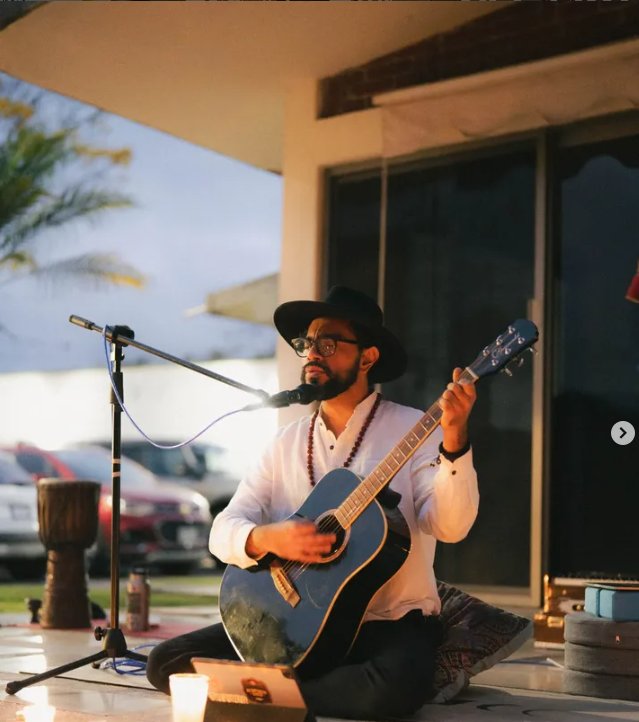 Músico en evento